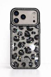 Black Cheetah Studded Case
