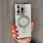 New Diamond Blingy Magsafe clear Case