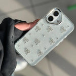 Transparent Bow Glittery Shimmer Case