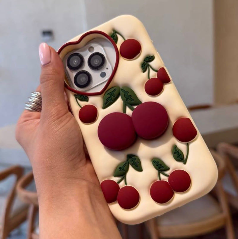 Cherry Pop Holder Cute Silicone Case