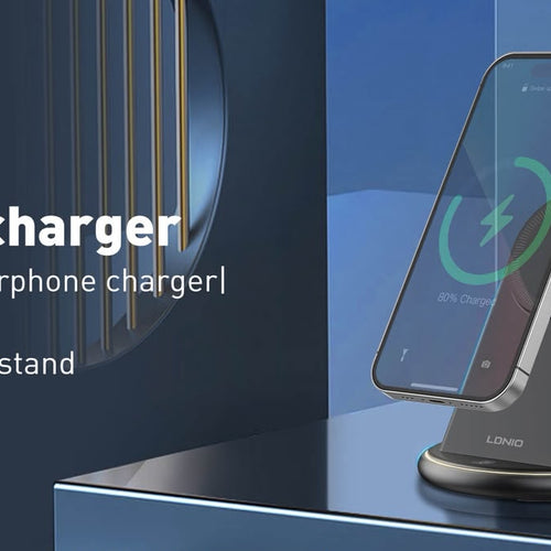 3-in-1 Magnetic Wireless Charging Station – Phone, Smartwatch & AirPods Charger