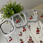 Transparent Bow Glittery Shimmer Case