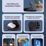 3-in-1 Magnetic Wireless Charging Station – Phone, Smartwatch & AirPods Charger