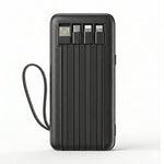 VEN-DENS 10000mAh Power Bank – 3-in-1 Built-in Cable Fast Charging Power Bank