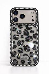 Black Cheetah Studded Case