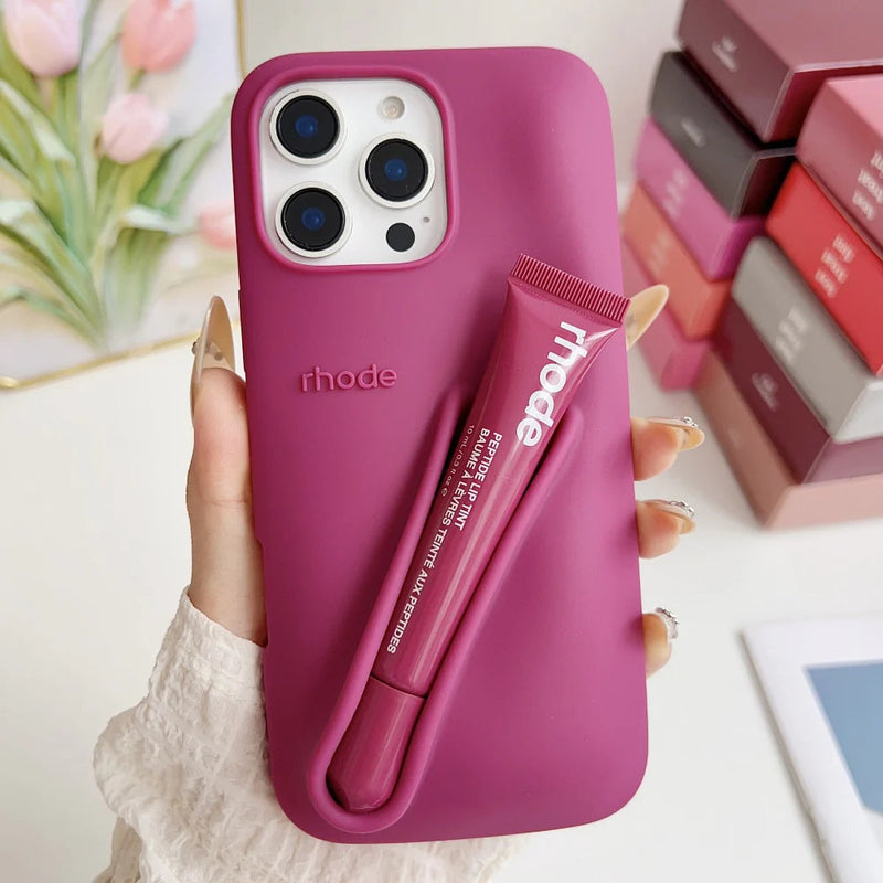 New Rhodes LipGloss 💄 Silicone Case With Box 🩶